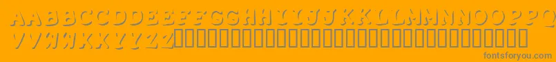 Weitere Informationen zur Shadow ffy-Schriftart Shadow ffy-Schriftart – Graue Schriften auf orangefarbenem Hintergrund
