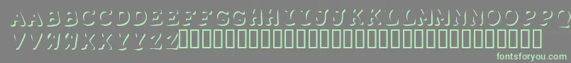 Shadow ffy Font – Green Fonts on Gray Background