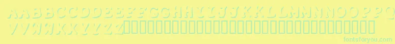 Fonte Shadow ffy – fontes verdes em um fundo amarelo