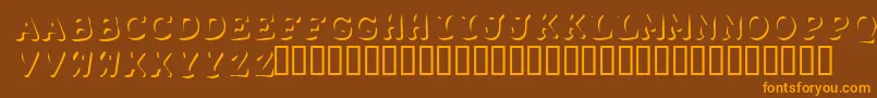 Shadow ffy Font – Orange Fonts on Brown Background