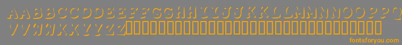 Shadow ffy Font – Orange Fonts on Gray Background