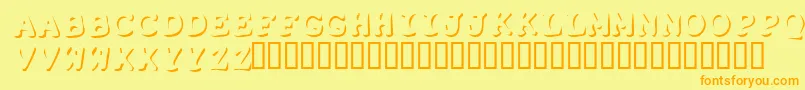 Fonte Shadow ffy – fontes laranjas em um fundo amarelo
