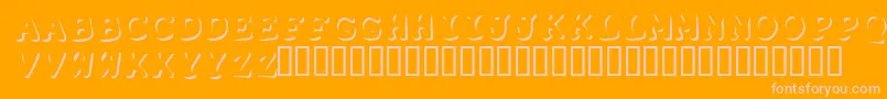 Shadow ffy Font – Pink Fonts on Orange Background