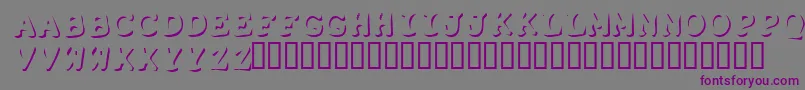 Шрифт Shadow ffy – фиолетовые шрифты на сером фоне