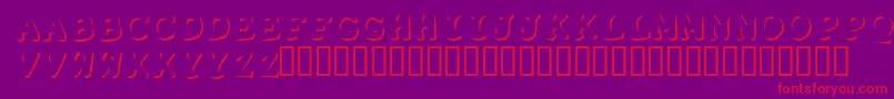 Shadow ffy Font – Red Fonts on Purple Background
