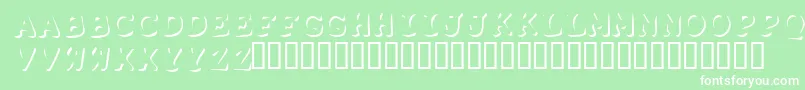 フォントShadow ffy – 緑の背景に白い文字