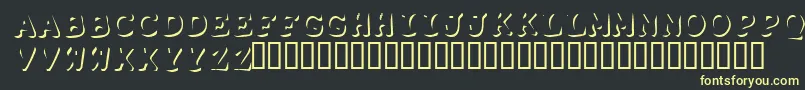 Shadow ffy Font – Yellow Fonts on Black Background