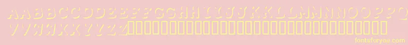 Shadow ffy Font – Yellow Fonts on Pink Background