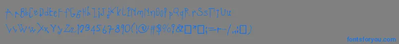 フォントCoulant – 灰色の背景に青い文字