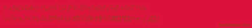 Coulant Font – Brown Fonts on Red Background