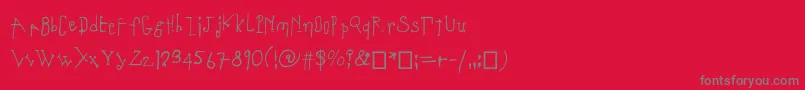 Coulant Font – Gray Fonts on Red Background