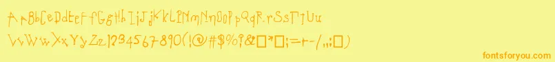 Coulant Font – Orange Fonts on Yellow Background