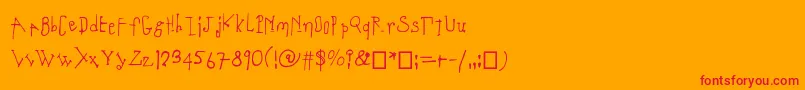 Coulant Font – Red Fonts on Orange Background