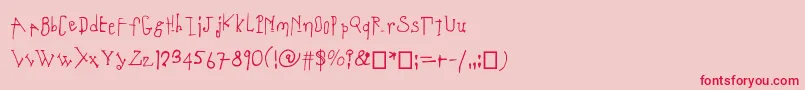 Coulant Font – Red Fonts on Pink Background