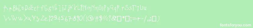 フォントCoulant – 緑の背景に白い文字