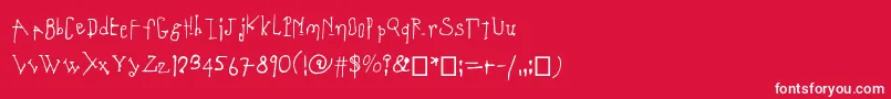 Coulant Font – White Fonts on Red Background