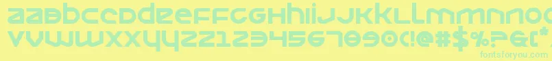 Opiliobold Font – Green Fonts on Yellow Background