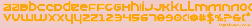 Opiliobold Font – Orange Fonts on Pink Background