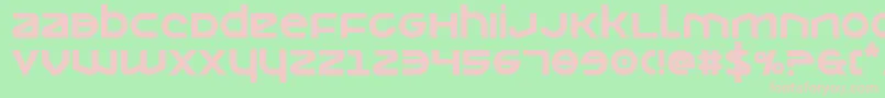 Opiliobold Font – Pink Fonts on Green Background