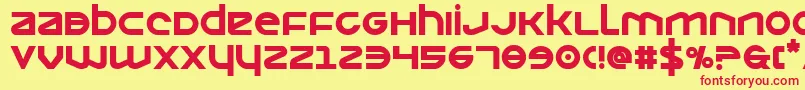 Opiliobold Font – Red Fonts on Yellow Background