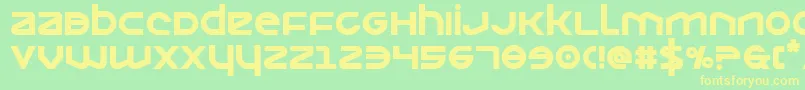 Opiliobold Font – Yellow Fonts on Green Background