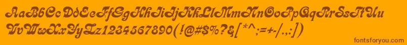 KarinRegular Font – Brown Fonts on Orange Background