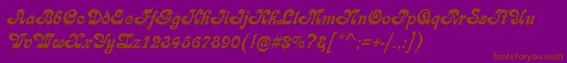 KarinRegular Font – Brown Fonts on Purple Background