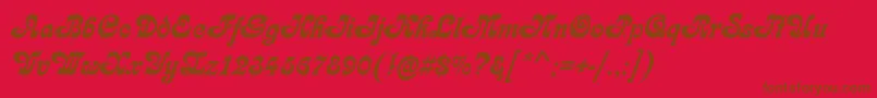 Шрифт KarinRegular – коричневые шрифты на красном фоне