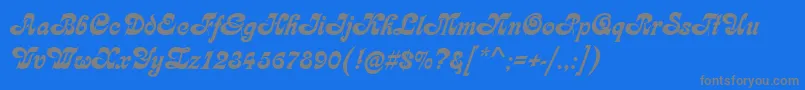 KarinRegular Font – Gray Fonts on Blue Background