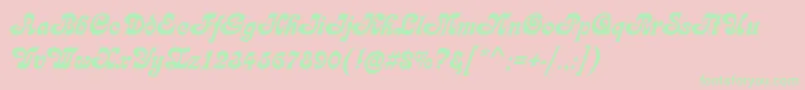 KarinRegular Font – Green Fonts on Pink Background