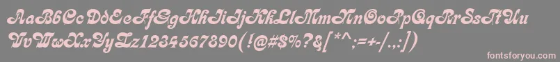 KarinRegular Font – Pink Fonts on Gray Background