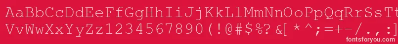 WebHebrewMonospace Font – Pink Fonts on Red Background