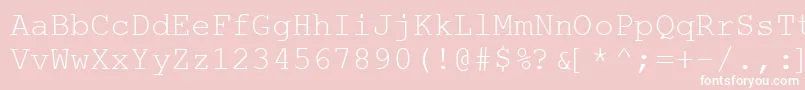 WebHebrewMonospace Font – White Fonts on Pink Background