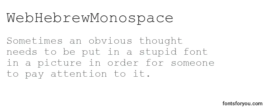 Обзор шрифта WebHebrewMonospace