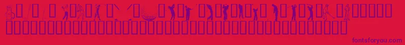 Holeo Font – Purple Fonts on Red Background