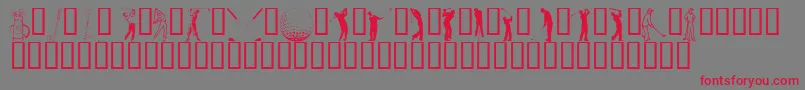 Holeo Font – Red Fonts on Gray Background