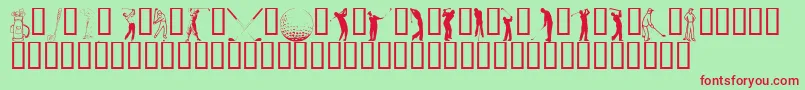 Holeo Font – Red Fonts on Green Background