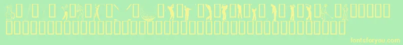 Holeo Font – Yellow Fonts on Green Background