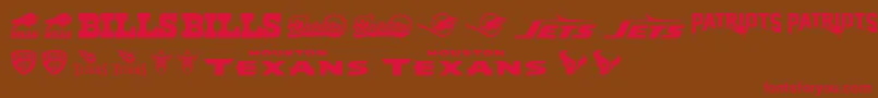 NflAfc Font – Red Fonts on Brown Background