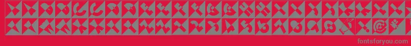 Emporiumnf Font – Gray Fonts on Red Background