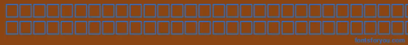 Шрифт FretsaRegular – синие шрифты на коричневом фоне
