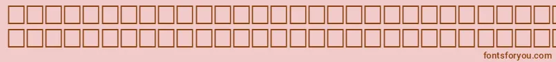フォントFretsaRegular – ピンクの背景に茶色のフォント
