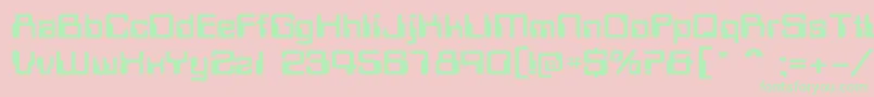 Шрифт MagcardextendedsskRegular – зелёные шрифты на розовом фоне