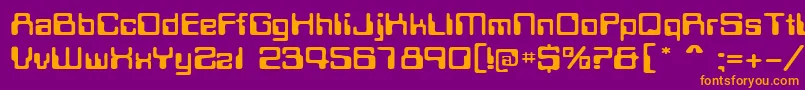 MagcardextendedsskRegular Font – Orange Fonts on Purple Background