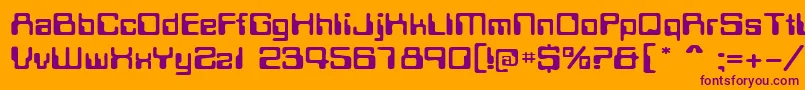 MagcardextendedsskRegular Font – Purple Fonts on Orange Background