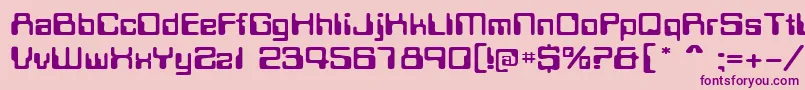 MagcardextendedsskRegular Font – Purple Fonts on Pink Background