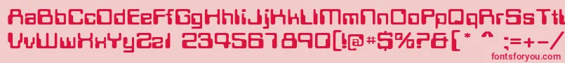 フォントMagcardextendedsskRegular – ピンクの背景に赤い文字