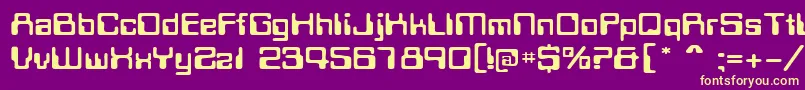 MagcardextendedsskRegular Font – Yellow Fonts on Purple Background