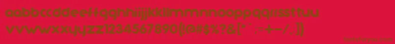TutanoCcV2 Font – Brown Fonts on Red Background