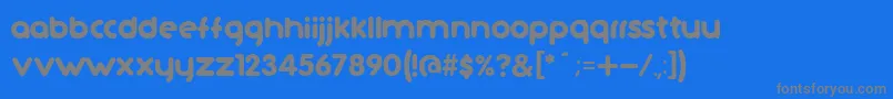 TutanoCcV2 Font – Gray Fonts on Blue Background